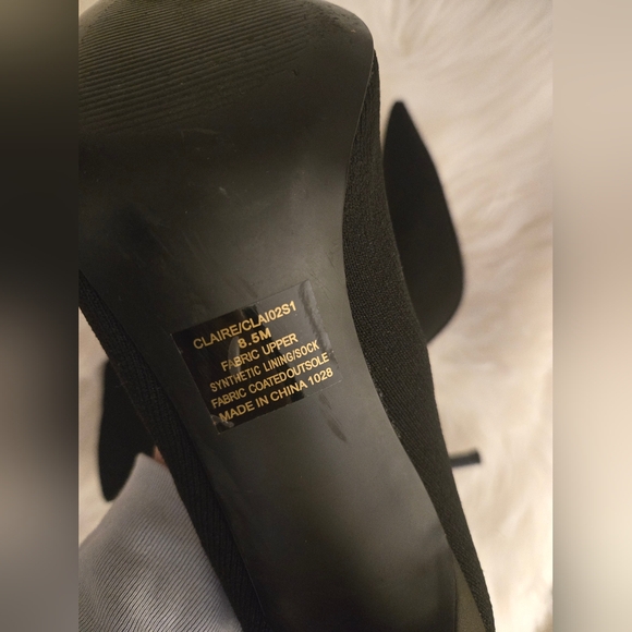 Steve Madden Claire Mesh Stilletto black boots | size 8.5 - Picture 7 of 10
